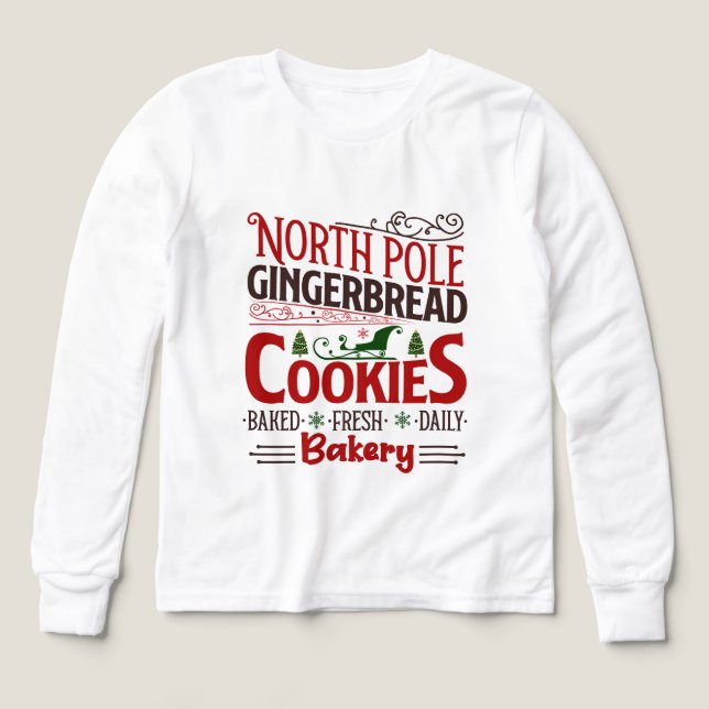 North Pole Gingerbread Bakery niños unisex (Diseño frontal)