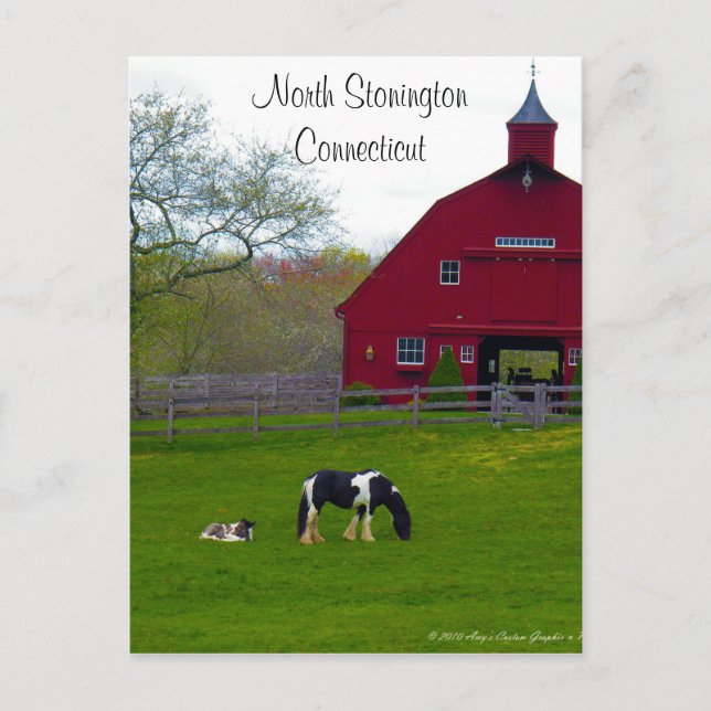 North Stonington, tarjeta postal Connecticut (Anverso)