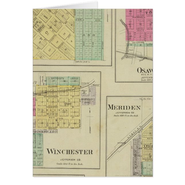 Nortonville, Osawkie, Winchester, Kansas (Frente)