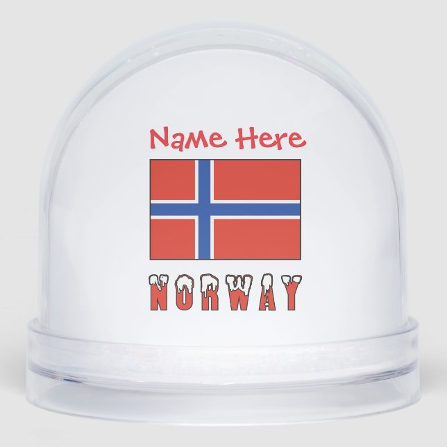 Noruega Bandera Noruega Personalizada Roja  (Anverso)