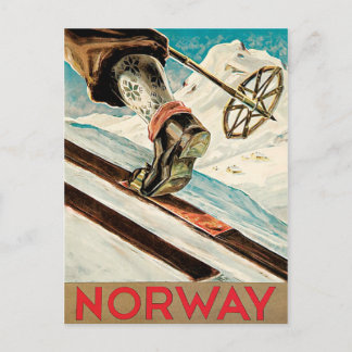Noruega El hogar de la postal de la época del esqu