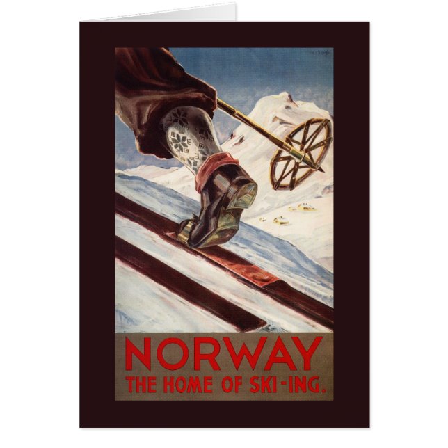 Noruega - El hogar del esquí (Frente)