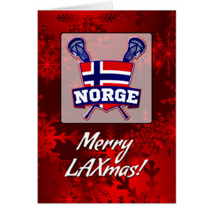 Noruega Norge Lacrosse Navidades Card julekort