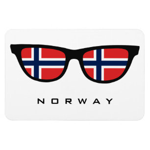 Noruega Sombras personalizado texto e imán de colo