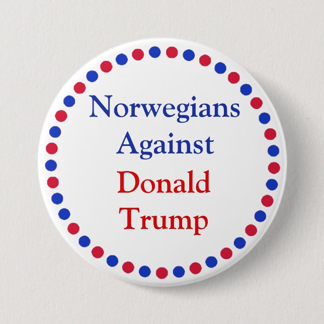 Noruegos contra el botón Donald Trump (Anverso)