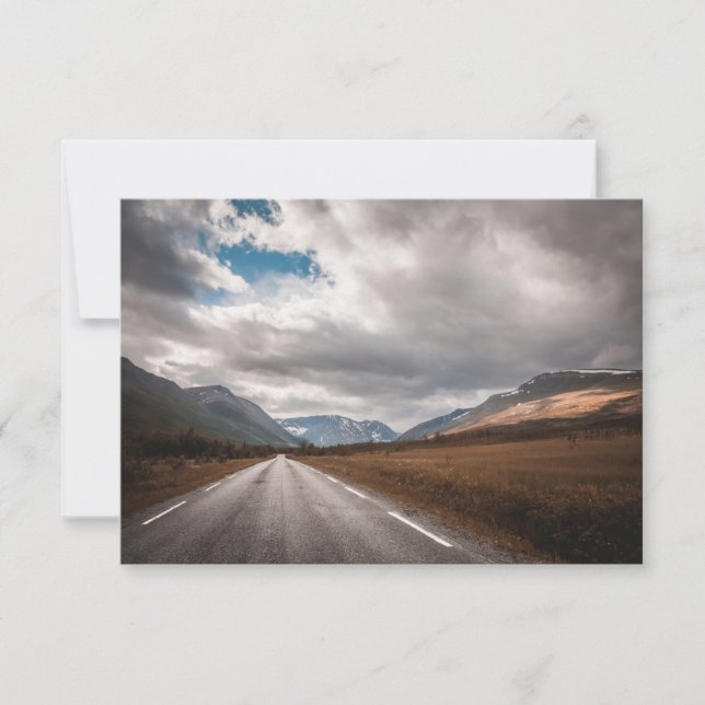 Norway Country Road Landscape Photo Card (Anverso)