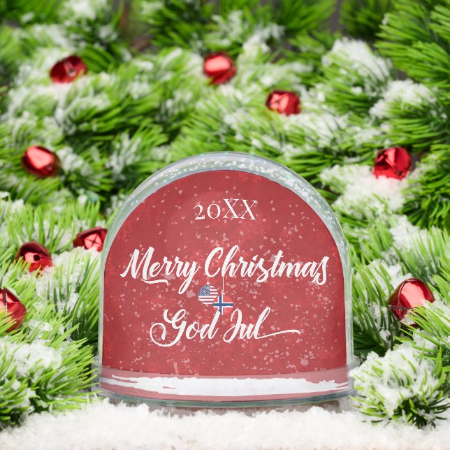 Norwegian American Merry Christmas God Jul (Navidad)