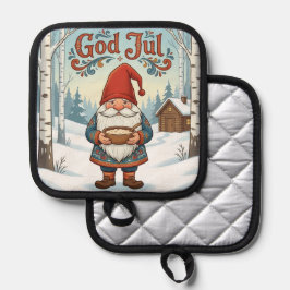 Norwegian Nisse God Jul Christmas Pot Holder