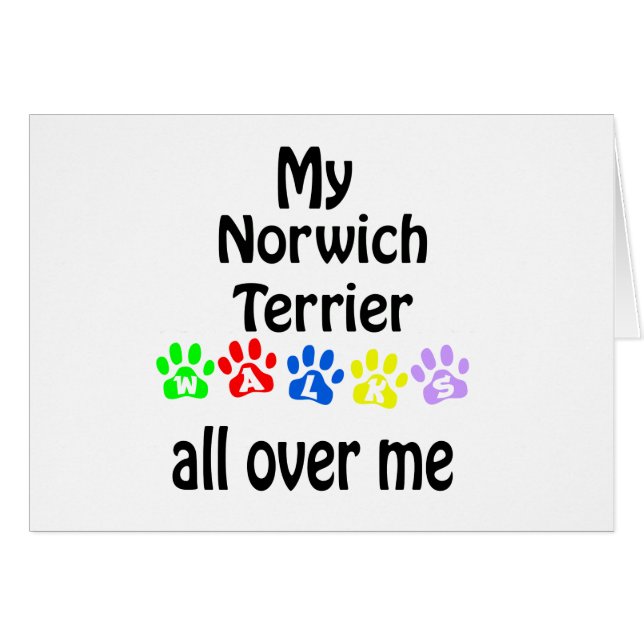 Norwich Terrier Walks Design (Anverso (Horizontal))