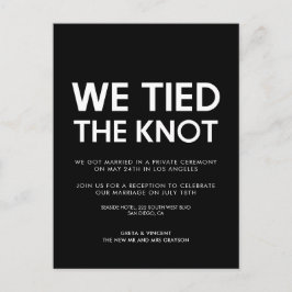 Nos atamos el nudo de la invitación boda moderna