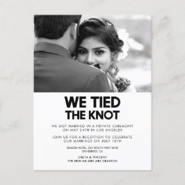 Nos atamos el nudo de la invitación de fotos moder