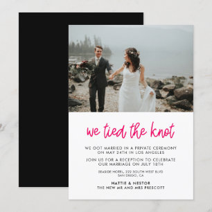 Nos atamos el nudo de la invitación de fotos moder