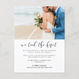 Nos atamos el nudo invitación de boda elegante