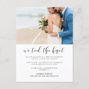 Nos atamos el nudo invitación de boda elegante