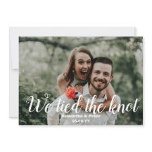 Nos atamos el nudo | Invitación de Boda fotográfic