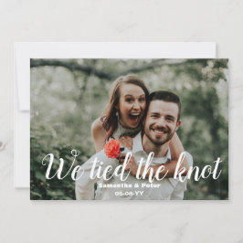 Nos atamos el nudo | Invitación de Boda fotográfic