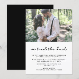 Nos atamos el nudo invitación simple de fotos