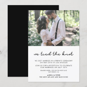Nos atamos el nudo invitación simple de fotos