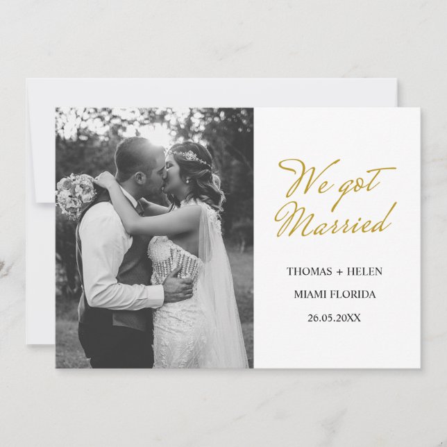 Nos casamos anuncio de boda (Anverso)