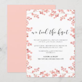 Nos casamos Anuncio de boda floral rosa