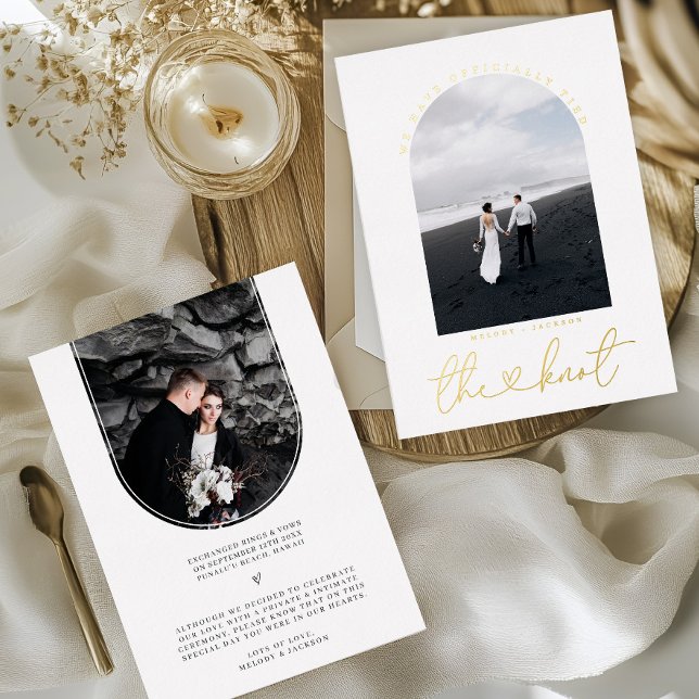 Nos Casamos | Anuncio de Elopamiento con Foto (Foil Elopement Announcement)