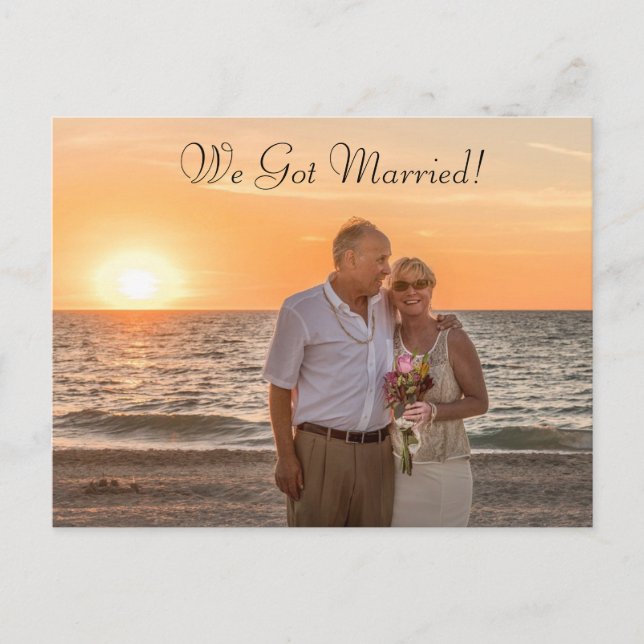 Nos casamos con Bodas o Invitaciones de Elopies (Anverso)