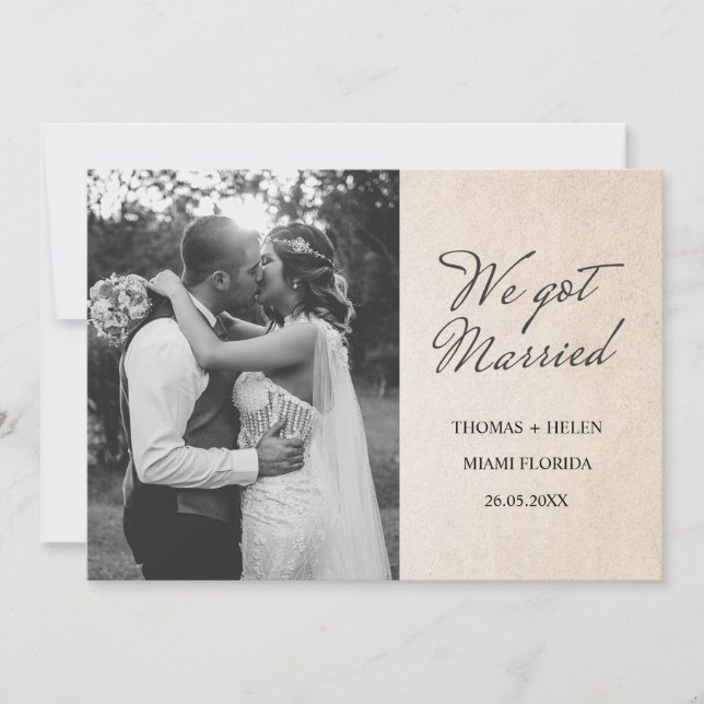 Nos casamos con invitación boda (Anverso)