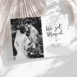 nos casamos con invitación boda<br><div class="desc">nos casamos con diseño de invitación boda con encantadora letra negra. La imagen de la novia y del novio y el color y el texto de la espalda pueden ser personalizados.</div>