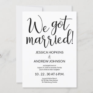 Nos Casamos Con Invitación Moderna A La Recepción