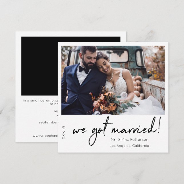 Nos Casamos Con La Invitación De Fotografías Insta (Anverso / Reverso)