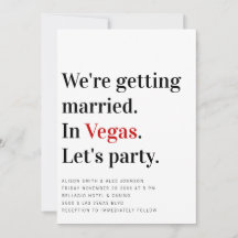 Nos Casamos Invitación de Boda en Las Vegas