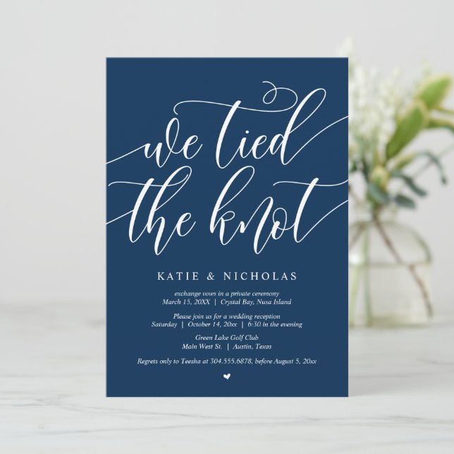 Nos casamos, Invitación de boda y fuga (Anverso de pie)