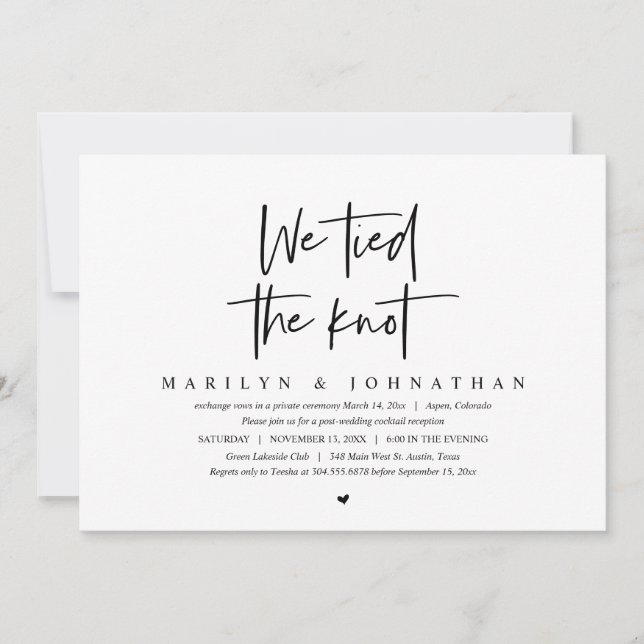 Nos casamos, invitación de bodas con fuga (Anverso)