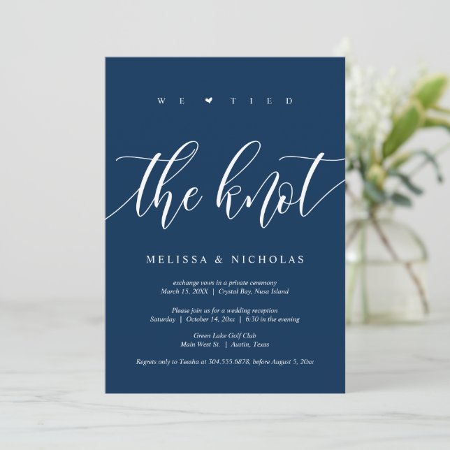 Nos casamos, Invitación de bodas fuga (Anverso de pie)