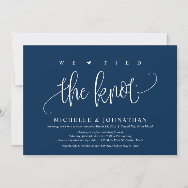 Nos Casamos, Invitación de Fiesta de Boda Fugaz (Anverso)