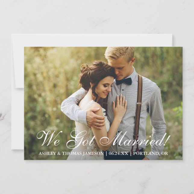 ¡Nos Casamos! Invitación Elopement (Anverso)