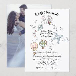 Nos Casamos - Invitaciones de Recepción de Boda co