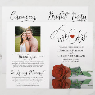 ¡Nos Casamos! Programa de Boda Moderno Rosa Naranj