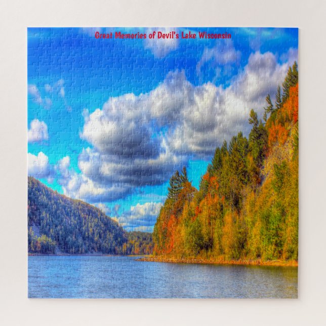 Nos encanta Devils Lake Wisconsin. Rompecabezas (Vertical)