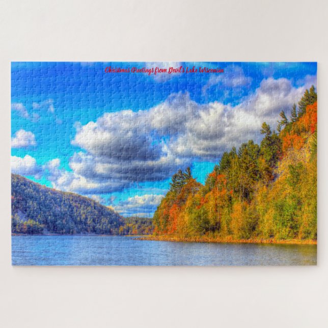 Nos encanta Devils Lake Wisconsin. Rompecabezas (Horizontal)