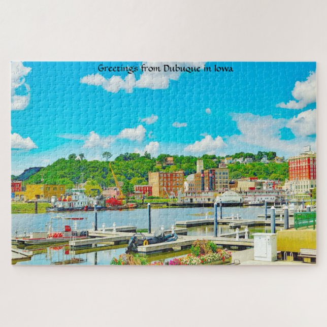 Nos encanta Dubuque en Iowa. Rompecabezas (Horizontal)