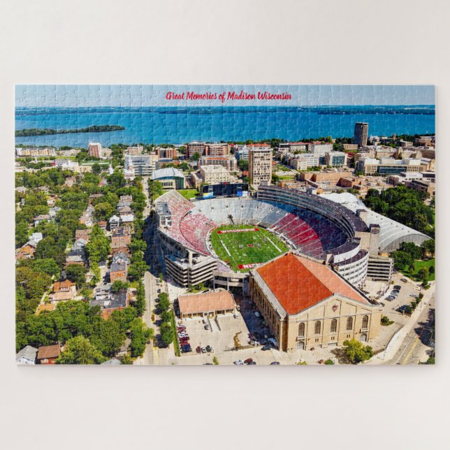Nos encanta Madison Wisconsin. Rompecabezas (Horizontal)