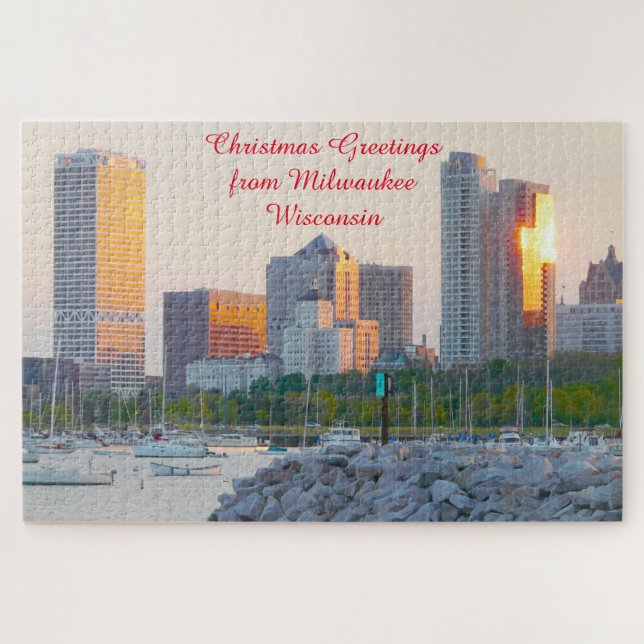 Nos encanta Milwaukee Wisconsin. Rompecabezas (Horizontal)