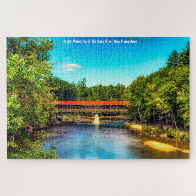 Nos encanta Saco River New Hampshire Rompecabezas (Horizontal)
