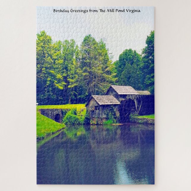 Nos encanta The Mill Pond Virginia. Rompecabezas (Vertical)