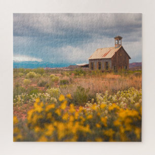 Nos encanta una vieja iglesia en Utah Rompecabezas