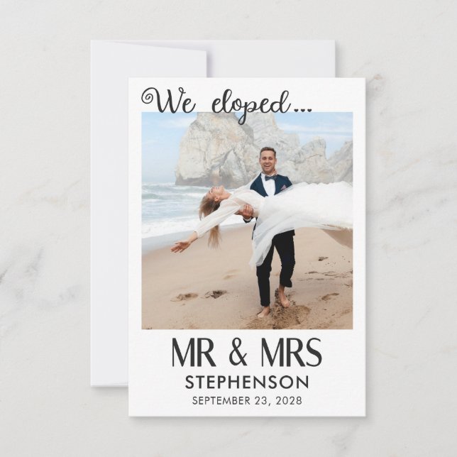 Nos escapamos con una boda de código QR de foto mi (Anverso)