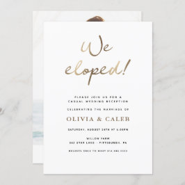 ¡Nos escapamos! Invitación a la recepción de boda