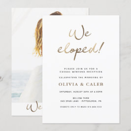 ¡Nos escapamos! Invitación para la recepción de bo