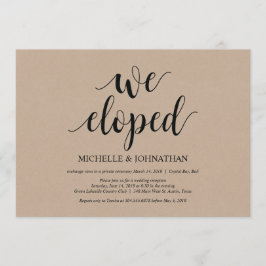 Nos escapamos, invitaciones de recepción de boda E
